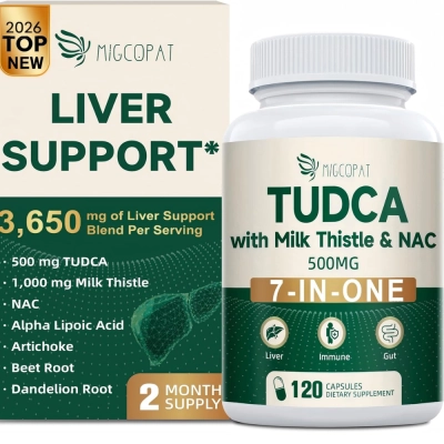 TUDCA 7 em 1, 500mg, 120 Cápsulas, Migcopat