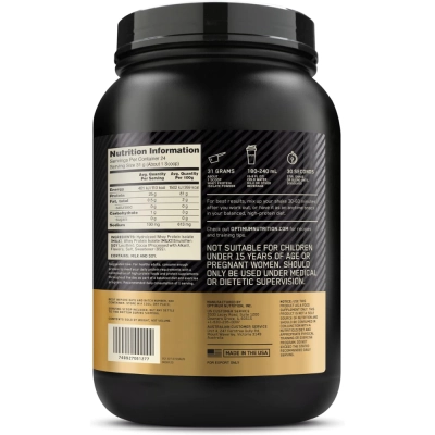 Whey Gold Standard 100% Isolate Protein Powder, Sabores, Optimum Nutrition