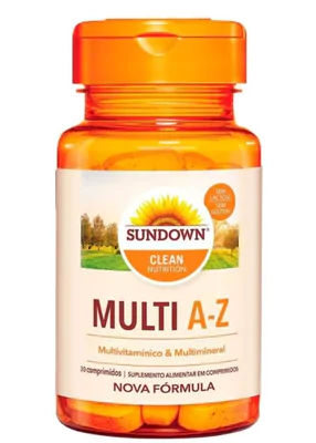 Multivitamínico e Mineral A-Z, 30 Comprimidos, Sundown