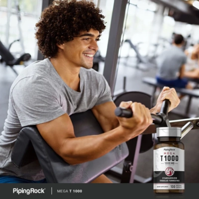 Mega Tribulus Terrestris, 1000mg, 100 ou 200 Cápsulas, PipingRock