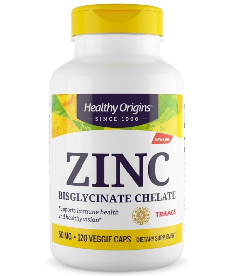 Zinco Bisglycinate Chelate 50mg, 120 Cápsulas, Healthy Origins