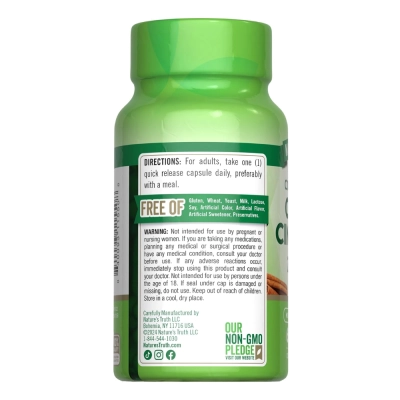  Ceylon Cinnamon, Canela do Ceilão 2000mg, 60 Cápsulas, Nature's Truth