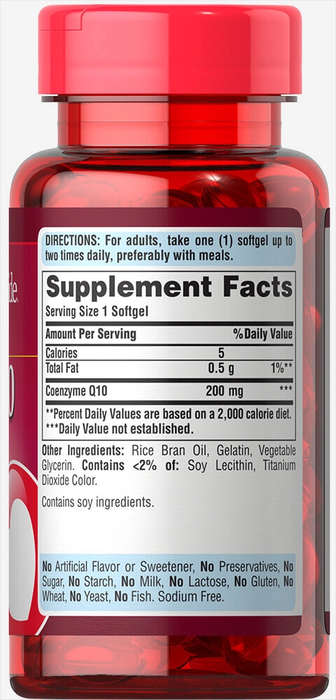 Coenzima Q10, 200mg, 60 cápsulas