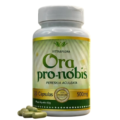 Ora Pro Nóbis, 500mg, 120 Cápsulas - Vitta&Flora