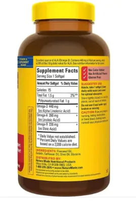 Triple Ômega 3-6-9, 180 comprimidos, Nature Made