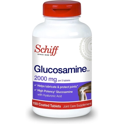 Glucosamine 2000mg com Ácido Hialurônico, 150 Tablets, Schiff