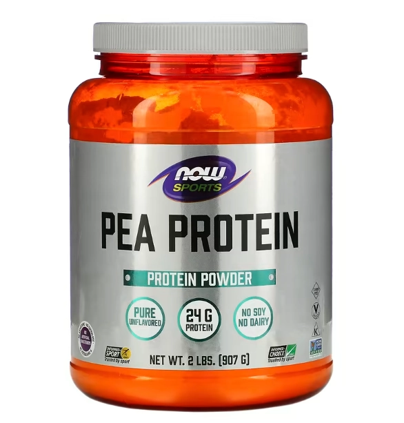 Pea Protein (Proteína de Ervilha, Pura) Sem Sabor, Vegano, Now