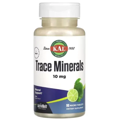 Trace Minerals 10mg, Oligoelementos, 90 Microcomprimidos, KAL