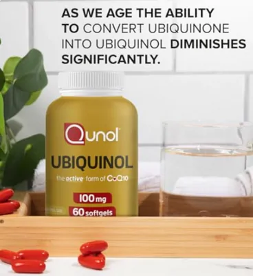 Ubiquinol CoQ10, 100mg, 60 Cápsulas, Qunol