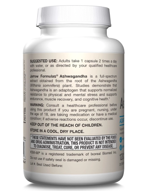 Ashwagandha 300mg, 120 Cápsulas, Jarrow Formulas