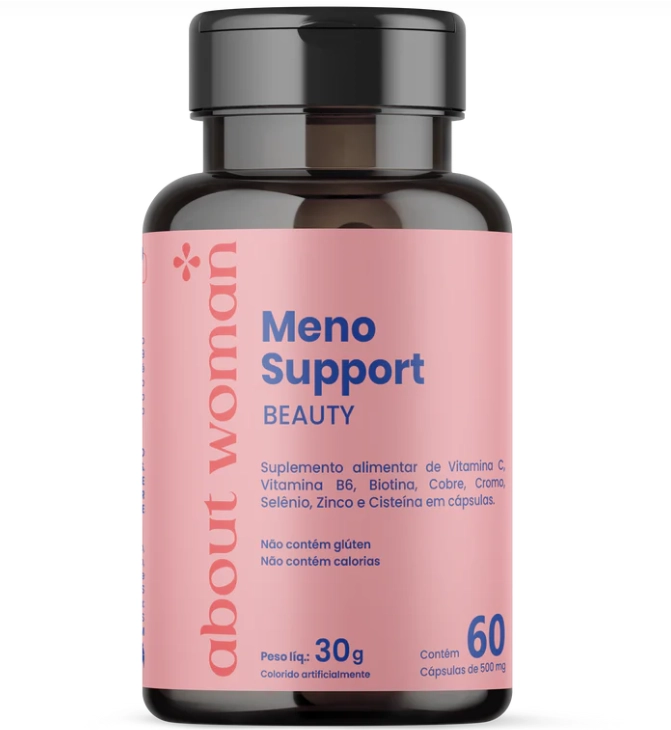 Meno Support Beauty, Nutrição e Revitalização da Beleza, 60 Cápsulas, About Woman