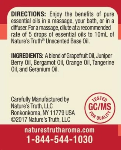 Óleo Essencial Energy Aromatherapy, 15ml, Nature's Truth