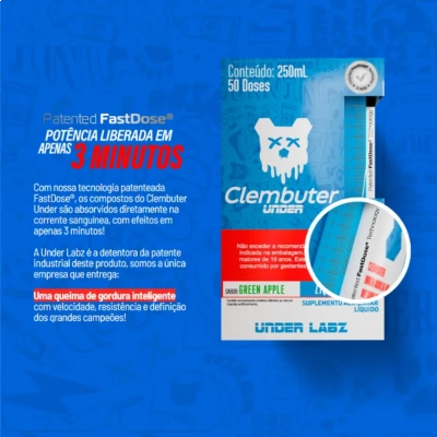 Termogênico Clembuter, Sabores 250mL, 50 Dodes - Under Labz