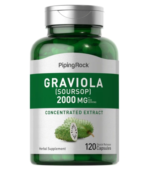 Graviola 2000mg, 120 Cápsulas, PipingRock