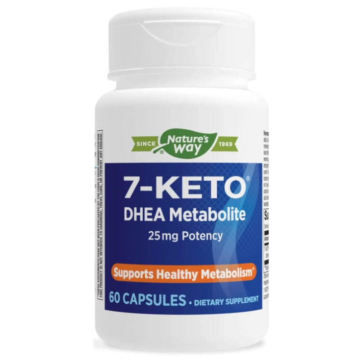 7-Keto DHEA 25mg Metabolite, 60 capsulas, Natures Way