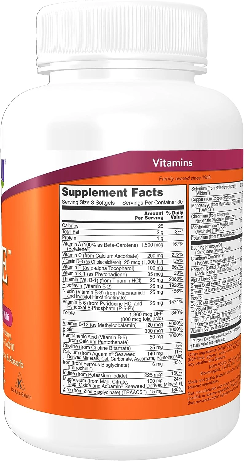 EVE, Multivitamínico para as mulheres, 120 Cápsulas, Now