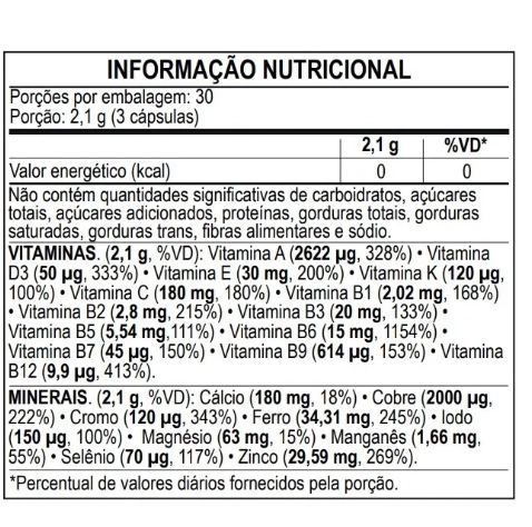 Multivitamínico Complete, 90 Cápsulas, Complete Bari