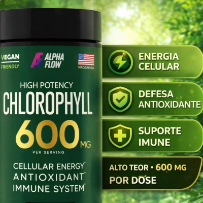Chlorophyll, 600mg, 120 Cápsulas, Alpha Flow