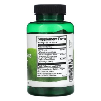 Complexo de Senna, Cáscara e Psyllium, 90 Cápsulas, Swanson