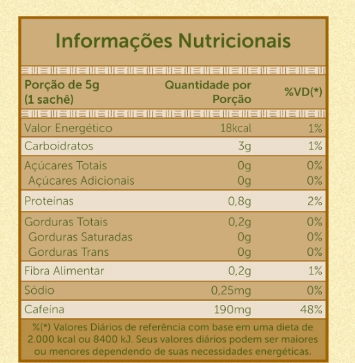 Guaraná em Pó, Sachê 5g, Terramazonia