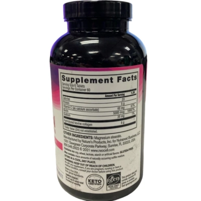 Super Collagen, Colágeno Tipo I e III com Vitamina C e Biotina, 360 Comprimidos, Neocell