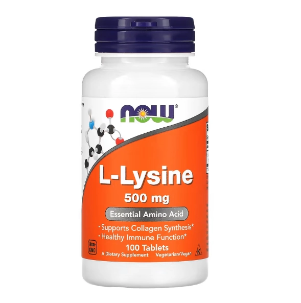 L-Lisina, 500mg, 100 comprimidos, Now