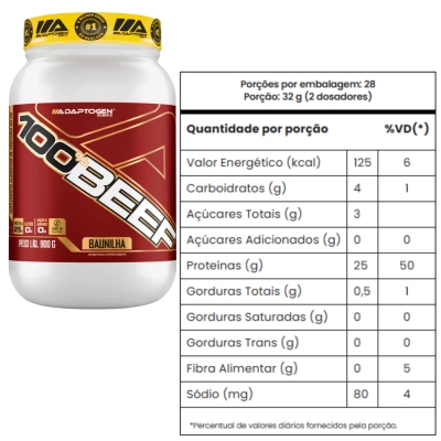 100% Beef, Sabores, 900g, Adaptogen