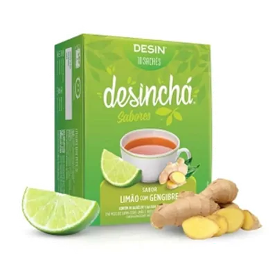 Desinchá, Sabor Limão com Gengibre, 10 Sachês
