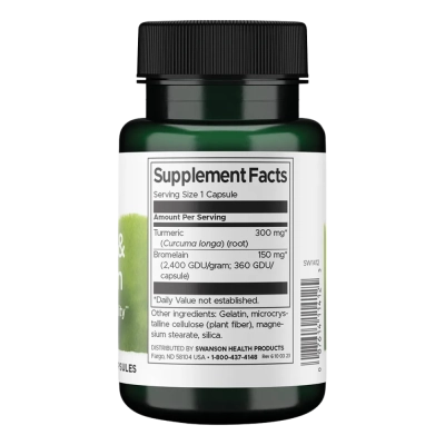 Cúrcuma e Bromelina, 60 Cápsulas, Swanson