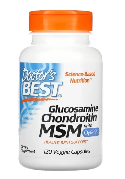 Glucosomina e Condroitina MSM com OptiMSM, 120 Cápsulas, Doctor's Best