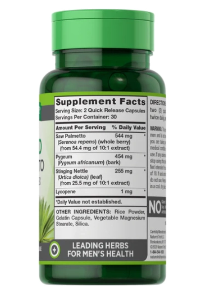 ProstAid, Saúde da próstata, 60 cápsulas, Nature's Truth