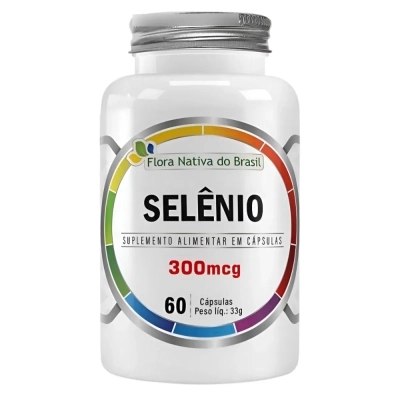 Selênio, 300mcg, 60 Cápsulas, Flora Nativa Do Brasil