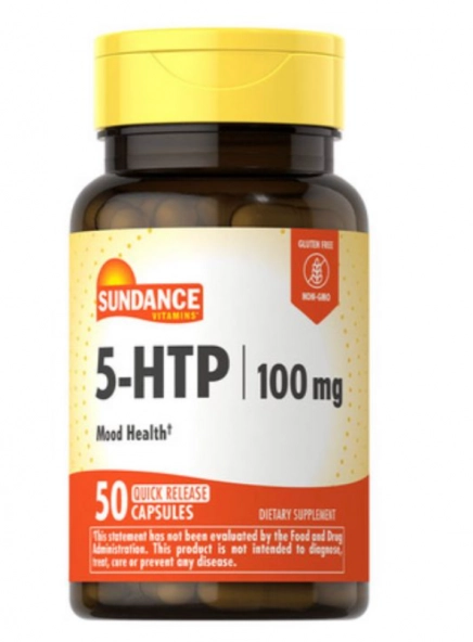 5-HTP, 100mg, 50 cápsulas, Sundance