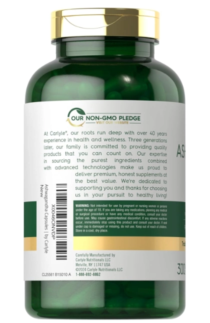 Ashwagandha 3000mg, 300 Cápsulas, Carlyle