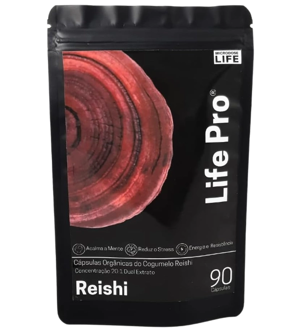 Extrato Reishi, auxílio no Equilíbrio, Calma e Qualidade de Sono, 90 Cápsulas, Microdose Life