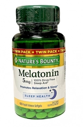 Melatonina 5mg, 60 cápsulas, Natures Bounty