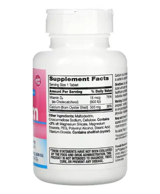 Cálcio 500mg + D3, 15mcg (600 UI), 90 Comprimidos, 21st Century