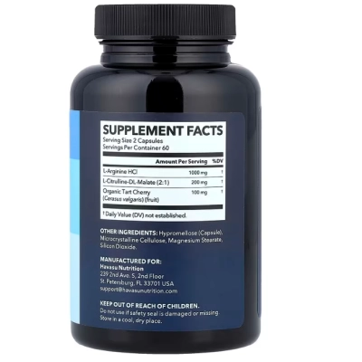 L-Arginina + L-Citrulina, Aminoácidos, 120 Cápsulas, Havasu Nutrition