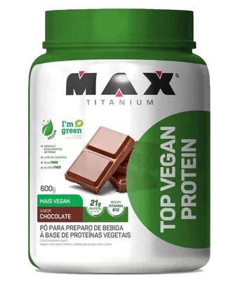 Top Vegan Protein , Sabor Chocolate, 600g, Max Titanium