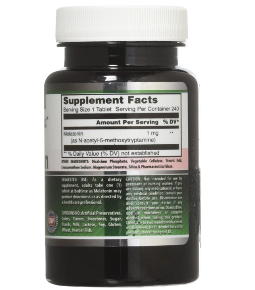 Melatonina de 1mg, 240 Comprimidos, Amazing Formulas