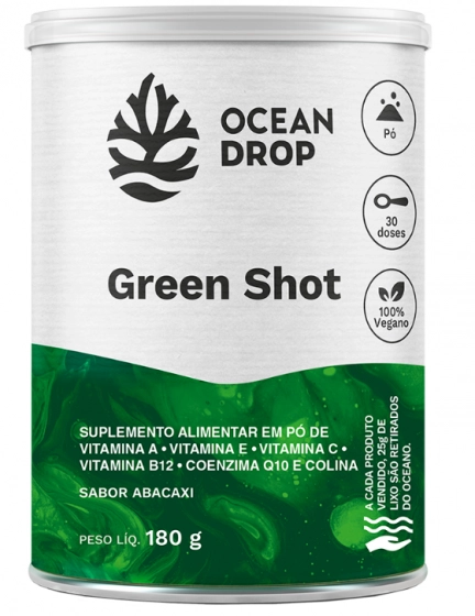Green Shot, Fonte de Antioxidantes, 180g em Pó, 30 Doses, Ocean Drop