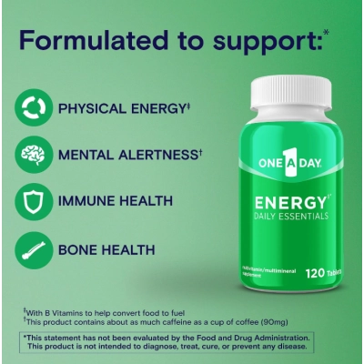 Multivitamínico Energy Daily Essentials, 120  Comprimidos, One A Day