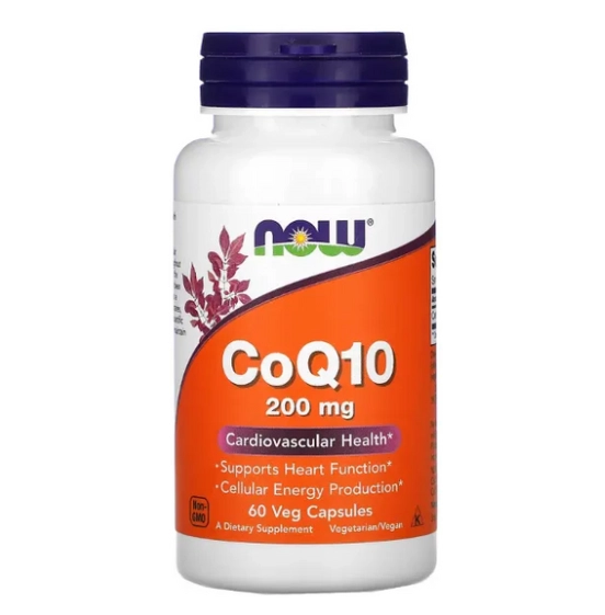 Coenzima CoQ10, 200mg, 60 Cápsulas, Now