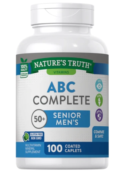 Multivitamínico ABC Senior Mens, 100 Comprimidos Mastigáveis, Nature's Truth