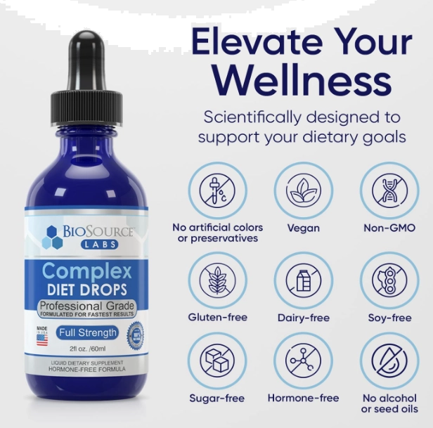 Complex Diet Drops, 60ml, BioSource Labs
