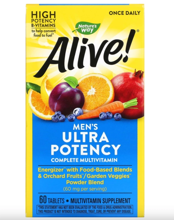 Multivitamínico Alive, ultra potência para Homens, Natures Way