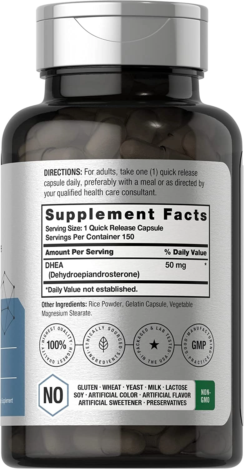 DHEA, 50mg, 150 Comprimidos, Horbaach
