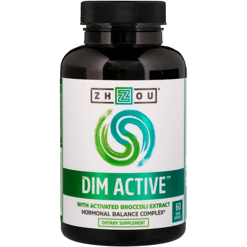 DIM Active 250mg,  Complexo de Equilíbrio Hormonal, 60 Cápsulas, Zhou Nutrition