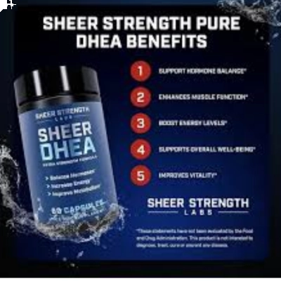 Sheer Dhea, 100Mg, 60 Cápsulas, Sheer Strength Labs.