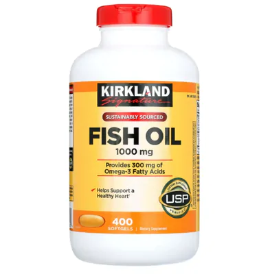 Fish Oil, 1000mg, 400Softgels, Kirkland